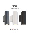 PERE * APLIQUE IP65 2L*GU10 GRIS OSCURO